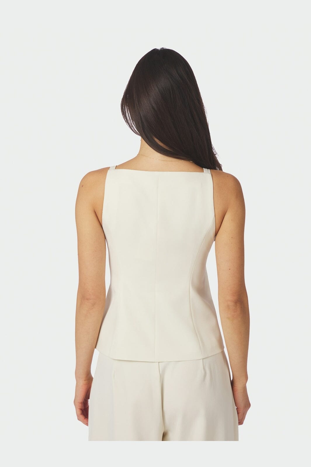 Neo Noir - Kylie Structure Waistcoat 161620 - 121 - Off White