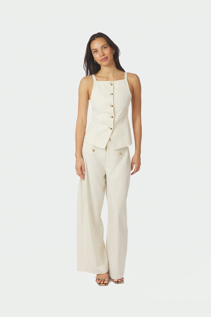 Neo Noir - Kylie Structure Waistcoat 161620 - 121 - Off White