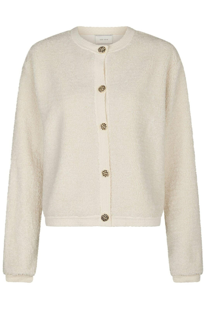 Neo Noir - Limo Fluffy Knit Cardigan 161963 - 122 - Creme