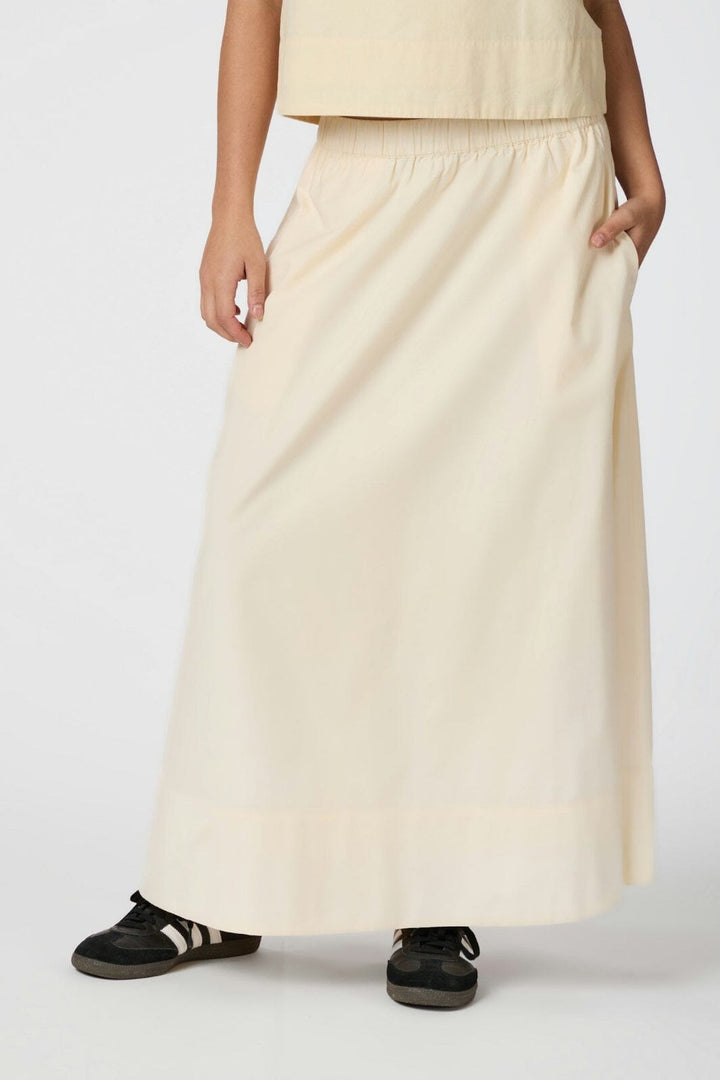 Neo Noir - Link C Poplin Skirt - Light Yellow