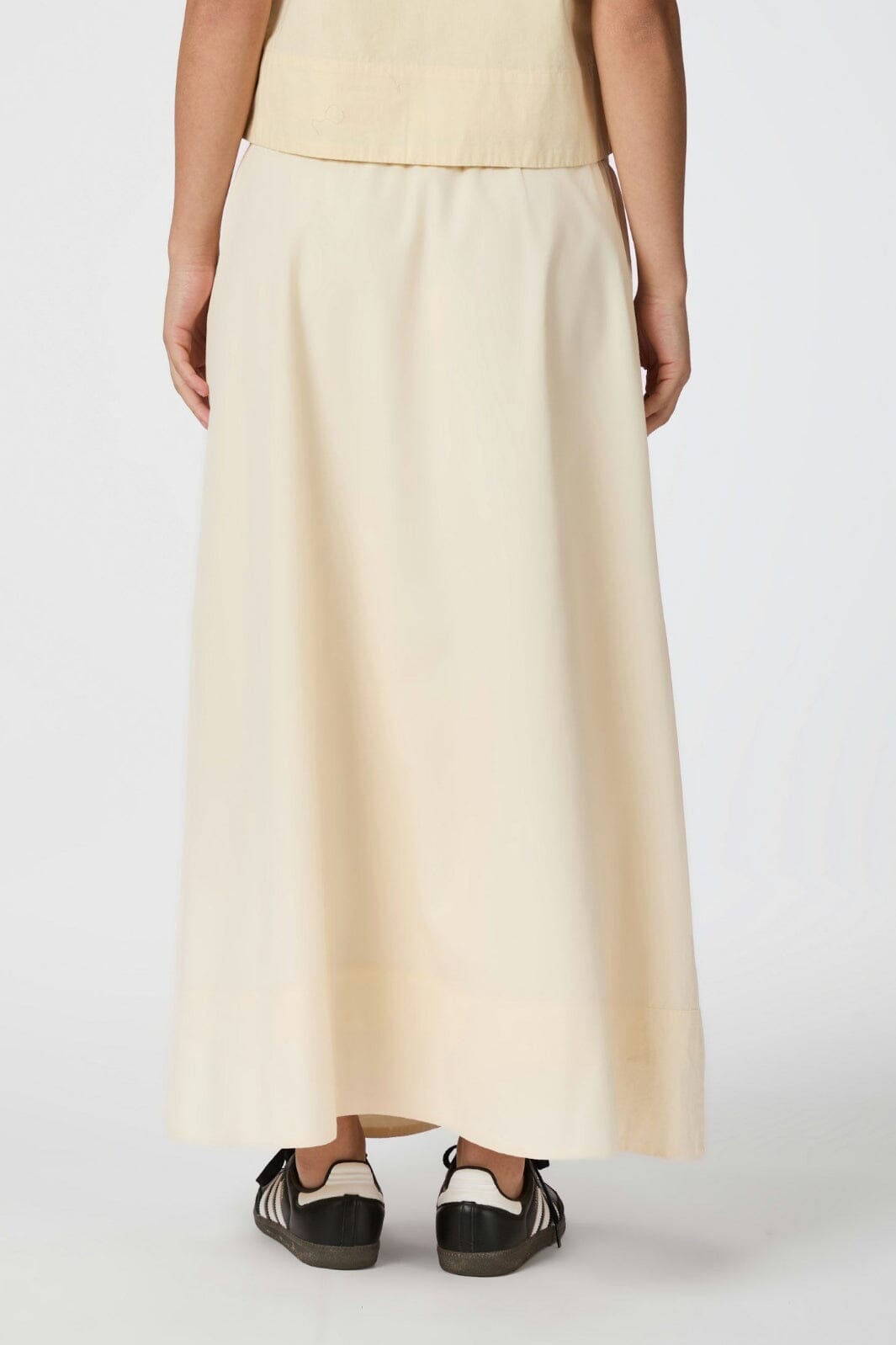 Neo Noir - Link C Poplin Skirt - Light Yellow