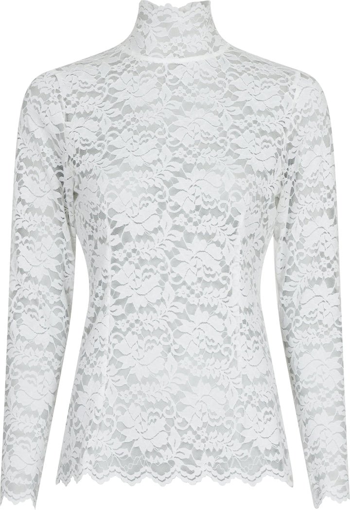 Neo Noir - Liza Laceflower Blouse - White