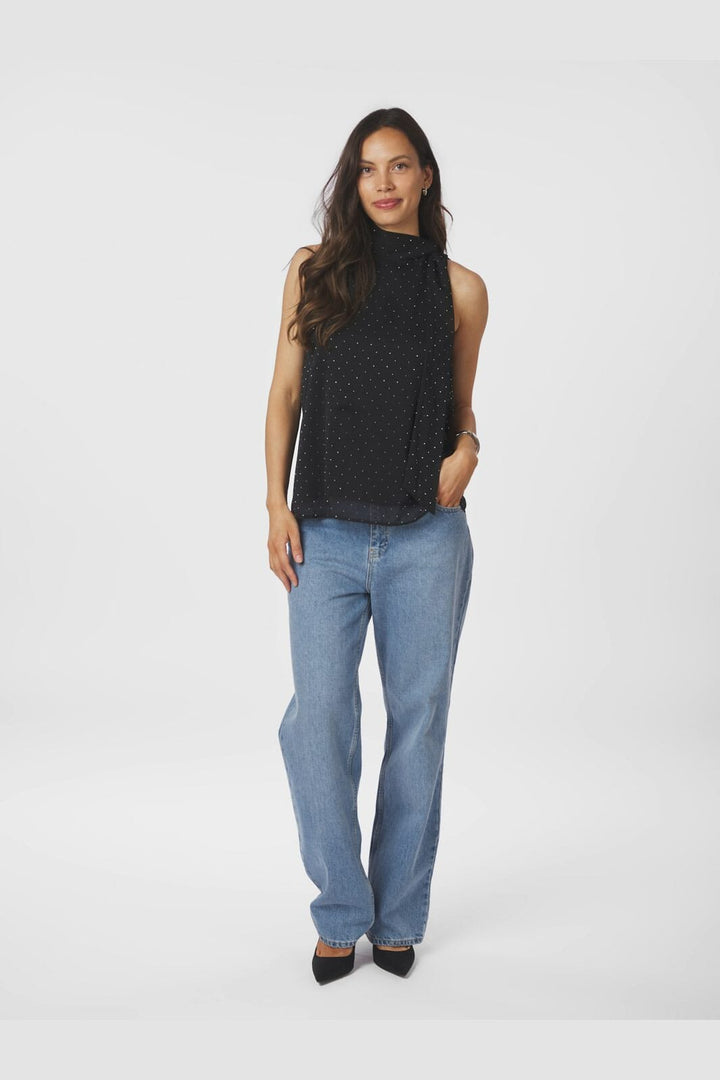 Neo Noir - Lorelei Bedazzled Top 166983 - 100 - Black