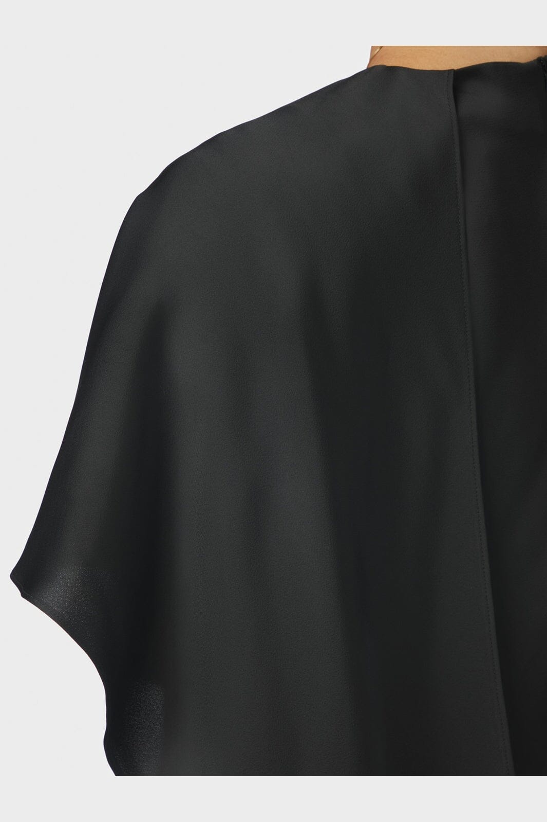 Neo Noir - Lunelle Drapy Satin Top 169843 - 100 - Black