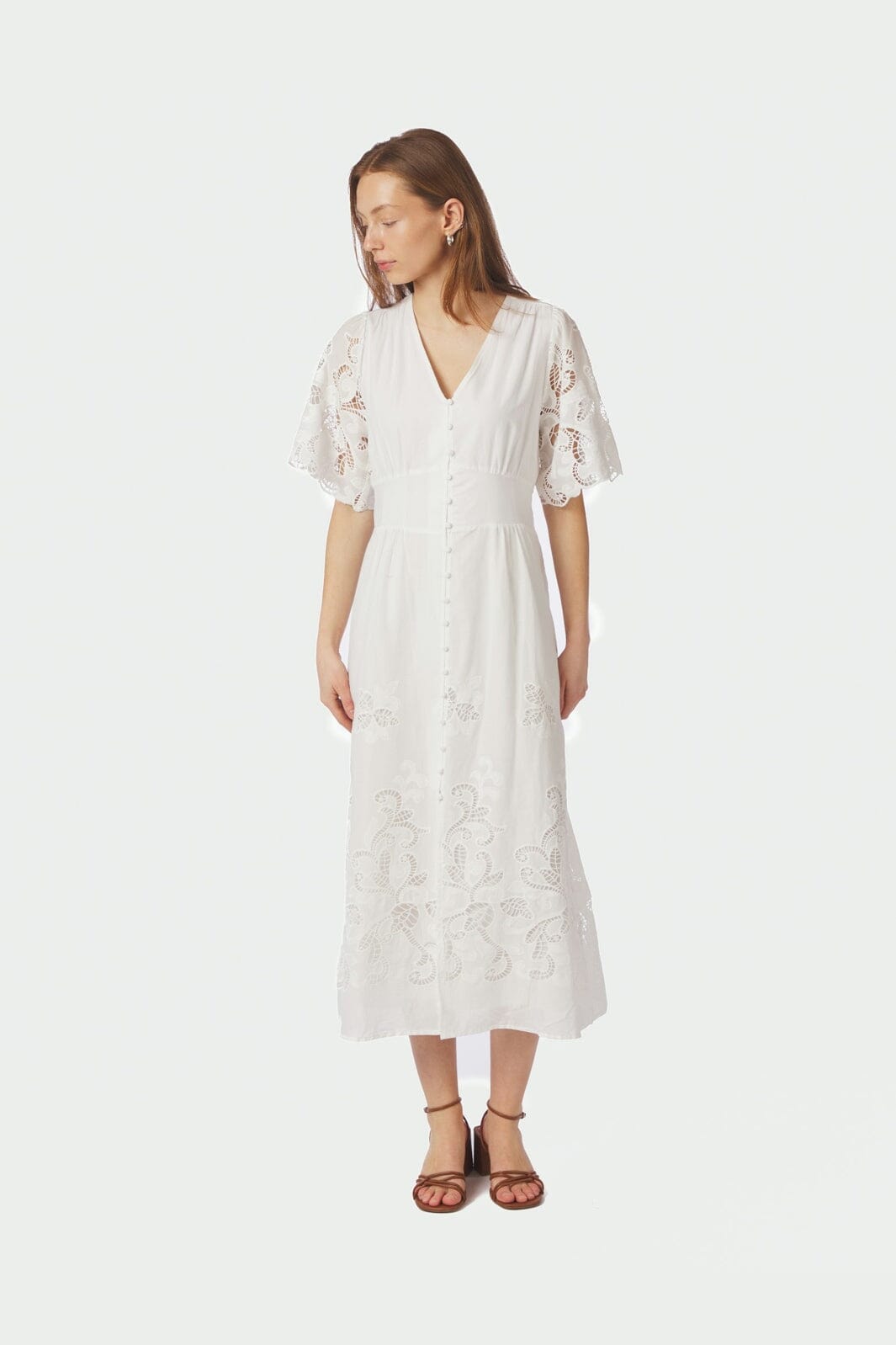Neo Noir - Lunette Emb Dress 167819 - 120 - White