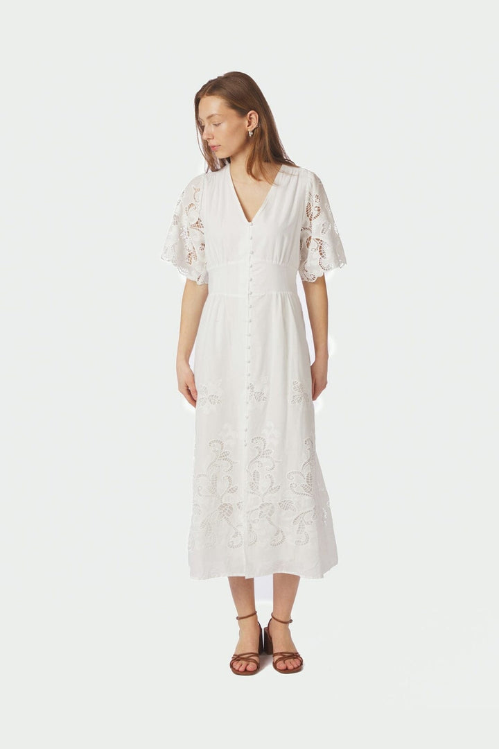 Neo Noir - Lunette Emb Dress 167819 - 120 - White