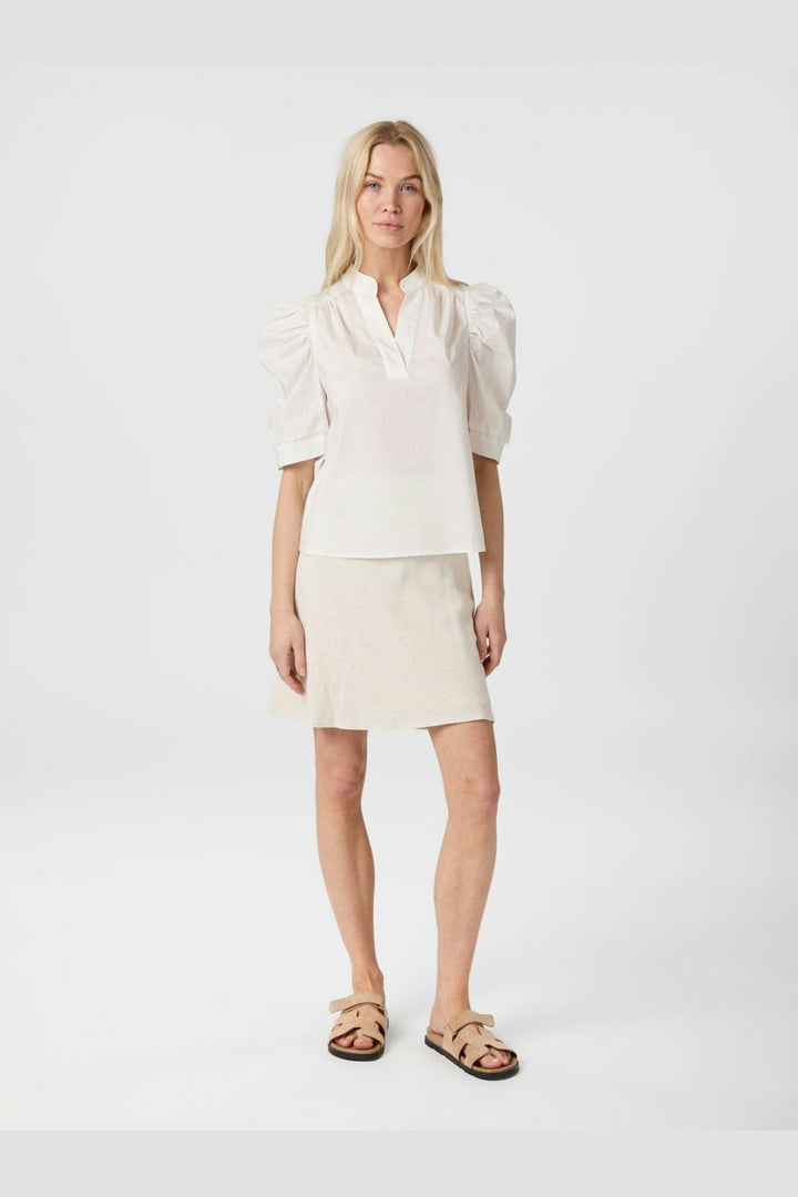 Neo Noir - Lunna Linen Skirt 164827 - 815 - Natural