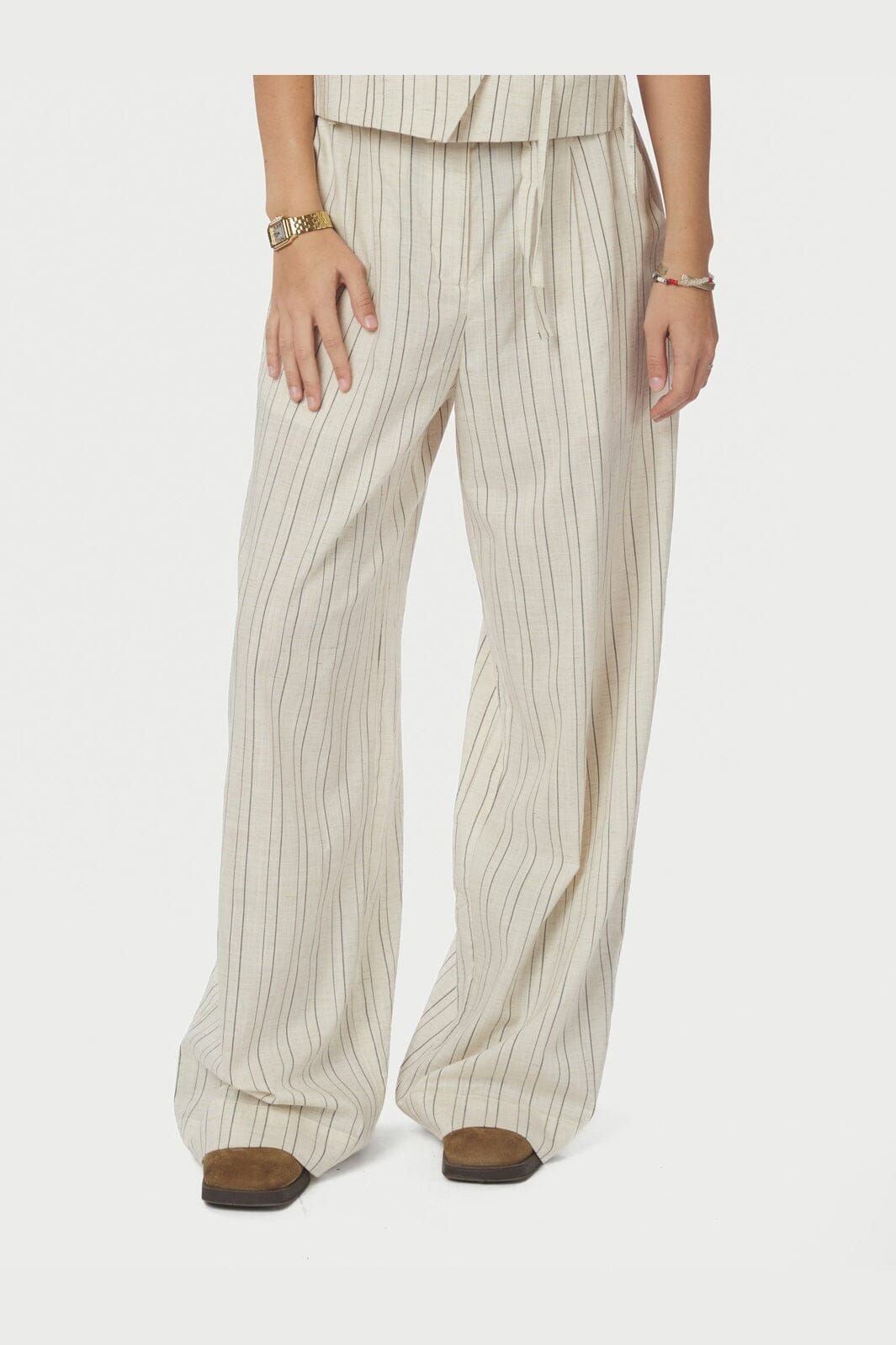 Neo Noir - Malba Stripe Pants 167887 - 815 - Natural