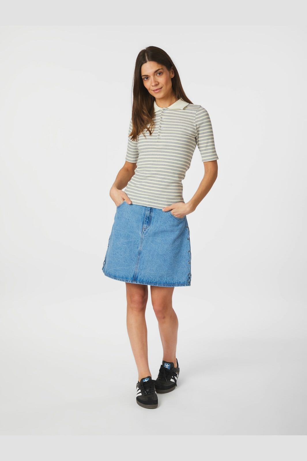 Neo Noir - Manama Stripe Blouse 165287 - 145 - Light Blue