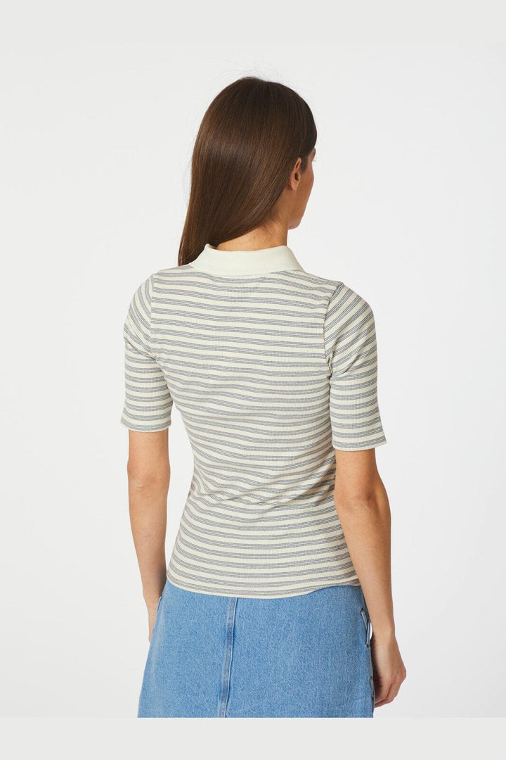 Neo Noir - Manama Stripe Blouse 165287 - 145 - Light Blue