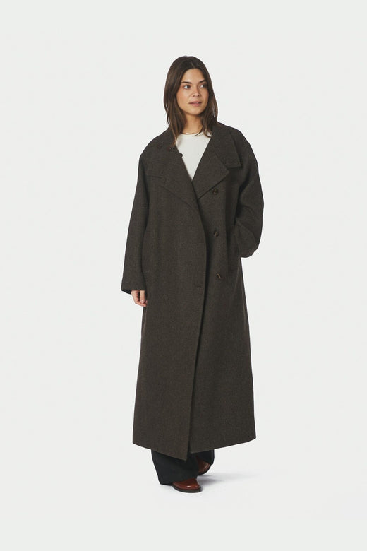 Neo Noir - Marcel Mini Check Coat 168540 - 210 - Brown