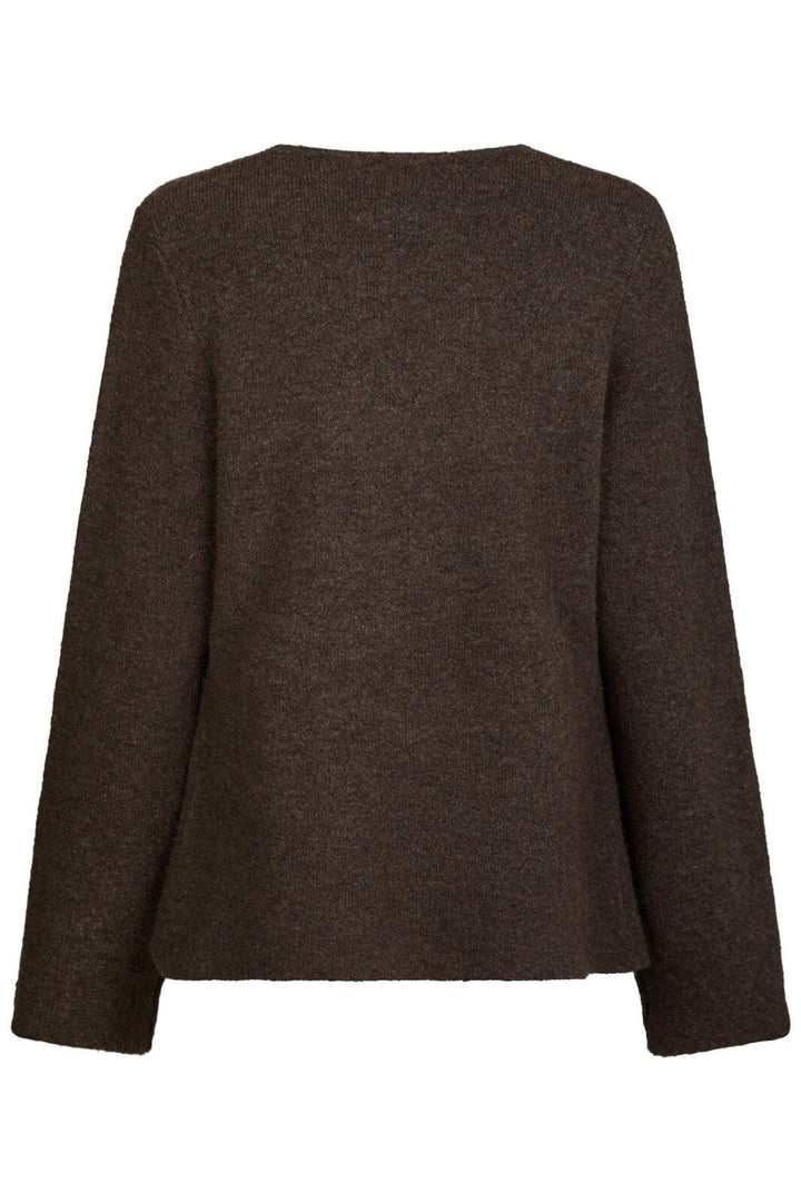 Neo Noir - Marie Louise Knit Cardigan 162031 - 205 - Brown Melange