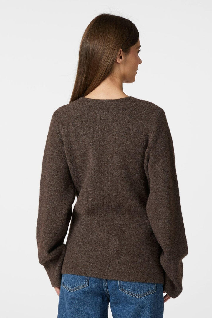 Neo Noir - Marie Louise Knit Cardigan 162031 - 205 - Brown Melange