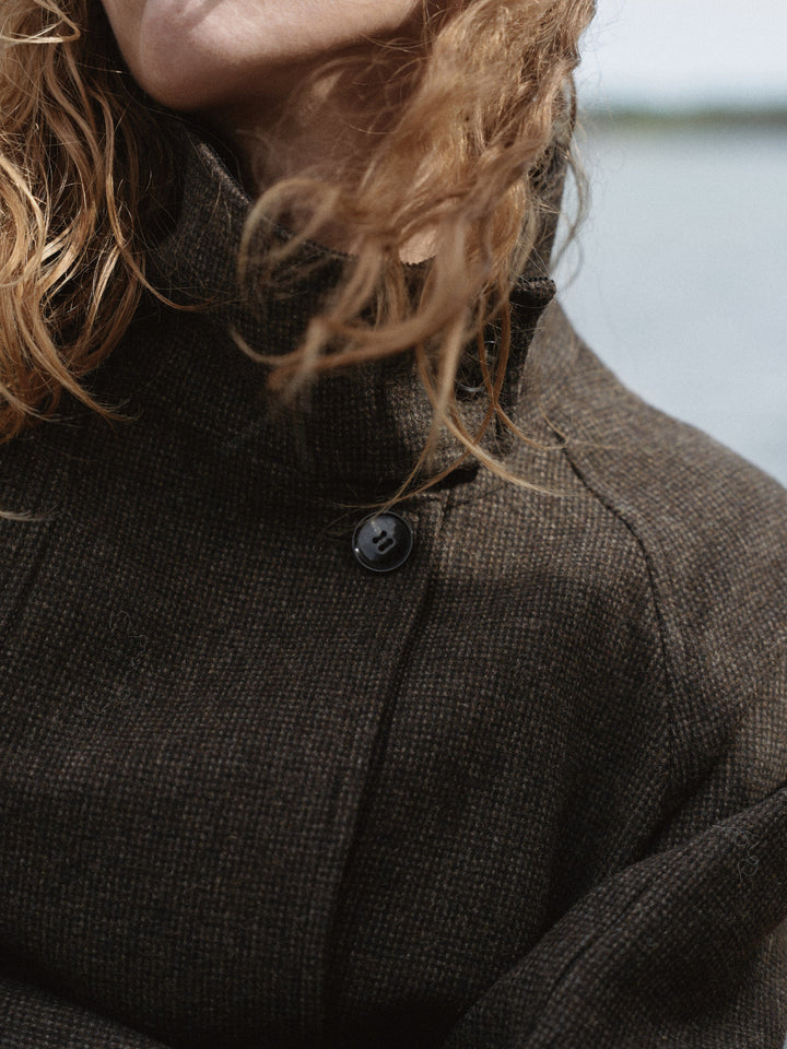 Neo Noir - Mariel Mini Check Jacket 168534 - 210 - Brown Jakker 