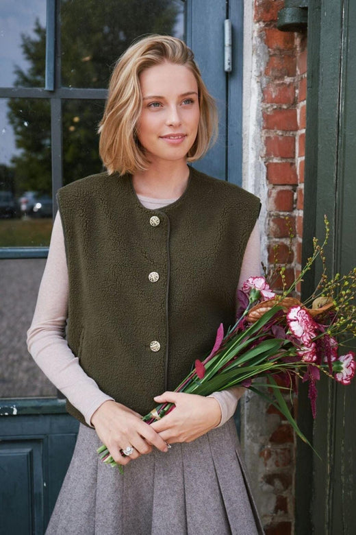 Neo Noir - Mariko Teddy Vest 164594 - 151 - Army Frakker 