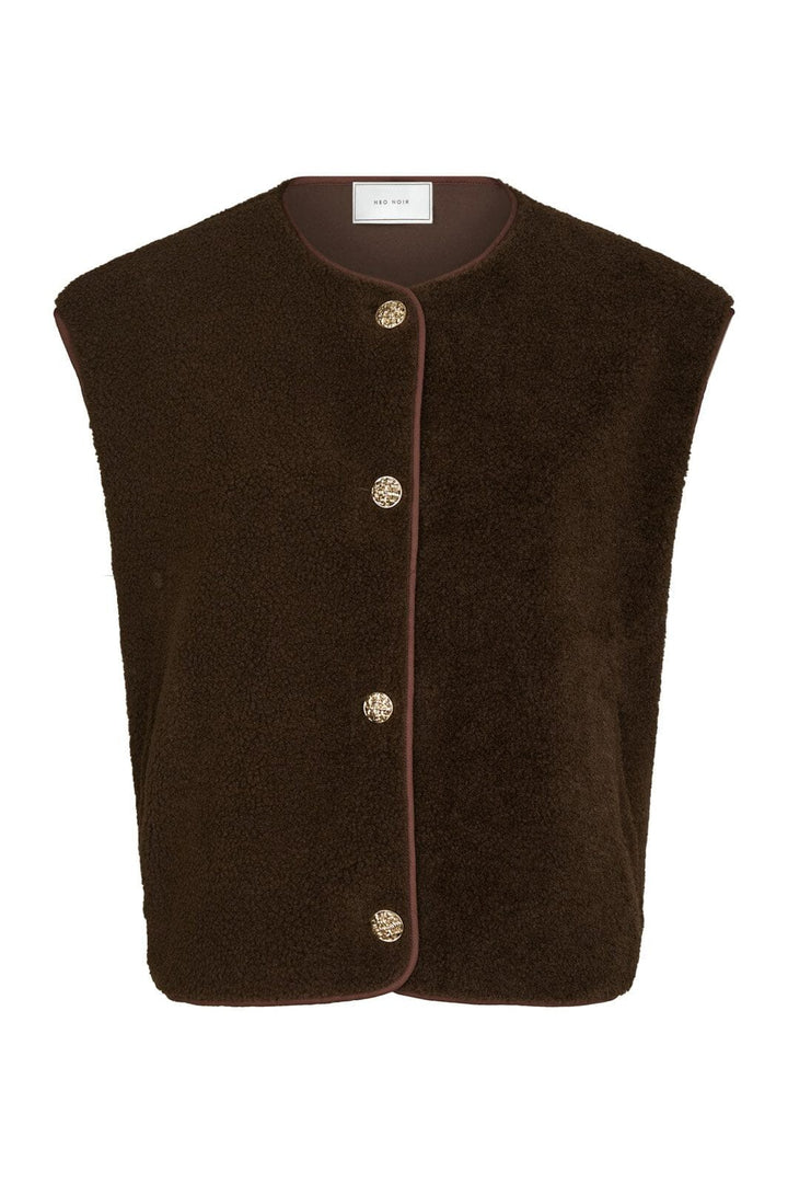 Neo Noir - Mariko Teddy Vest 164594 - 676 - Dark Brown