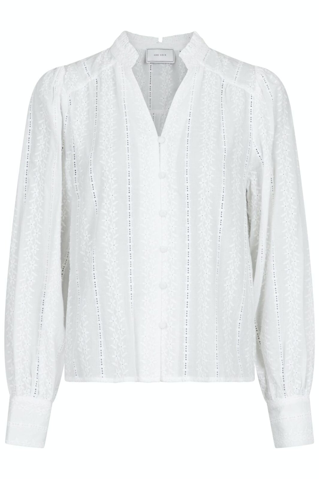 Neo Noir - Massima Embroidery Blouse - White Skjorter 