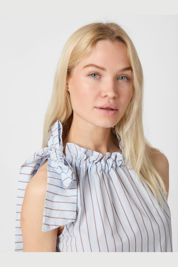 Neo Noir - Maula Stripe Top 165147 - 145 - Light Blue