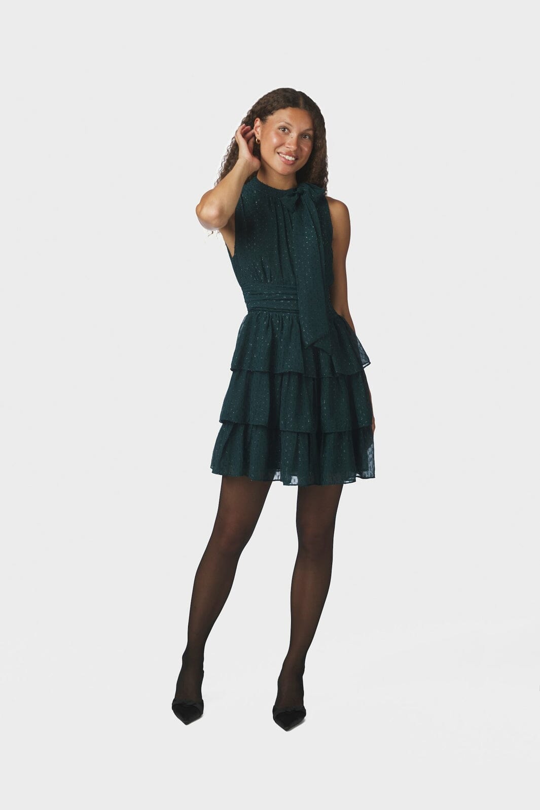 Neo Noir - May Glitz Dress 167040 - 591 - Deep Green