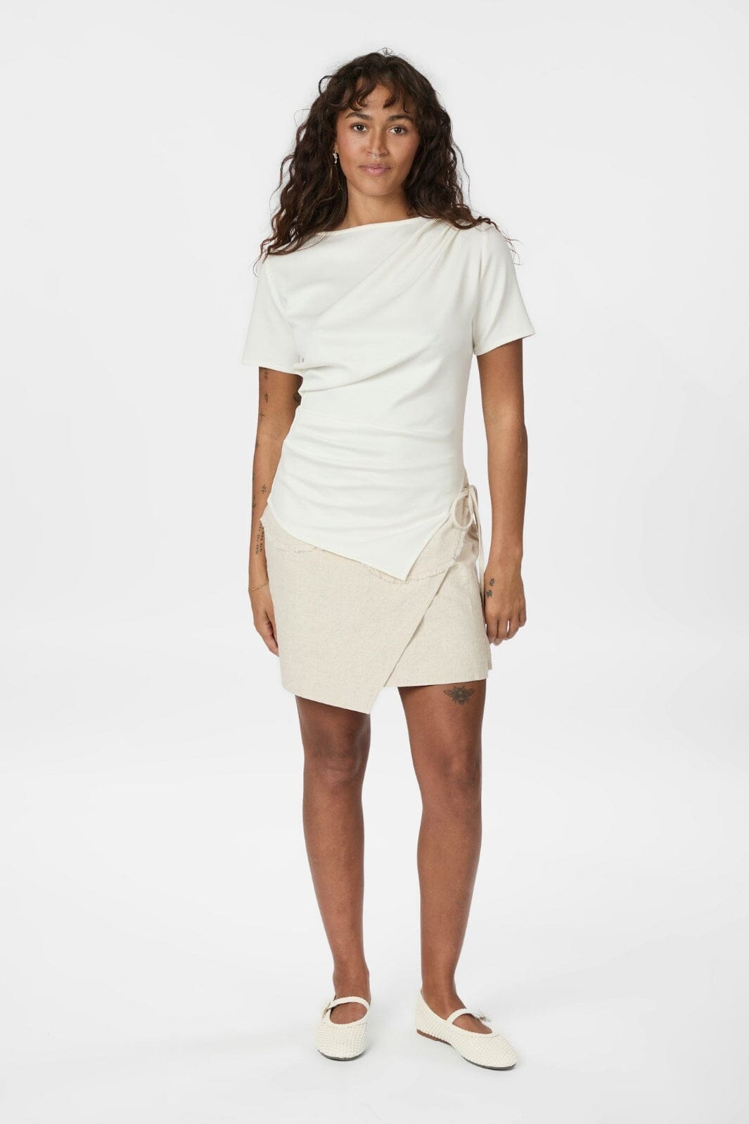 Neo Noir - Meliora Ramie Skirt 165688 - 815 - Natural