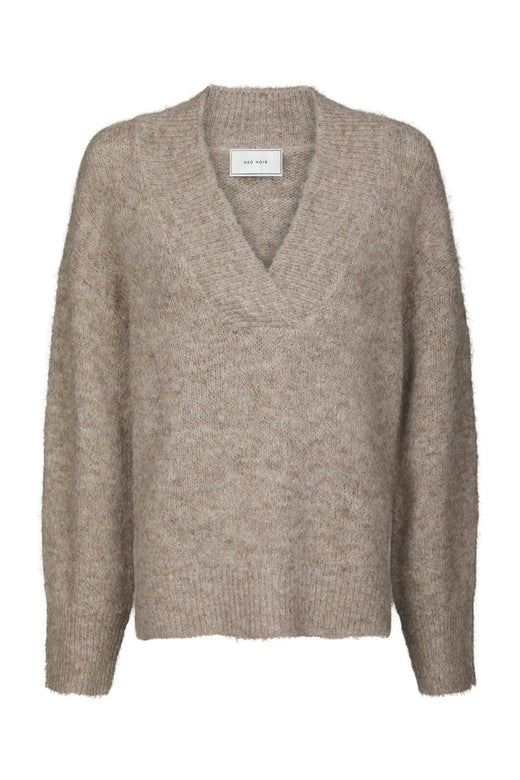 Neo Noir - Melli Fluffy Knit Blouse 167715 - 976 - Beige Melange