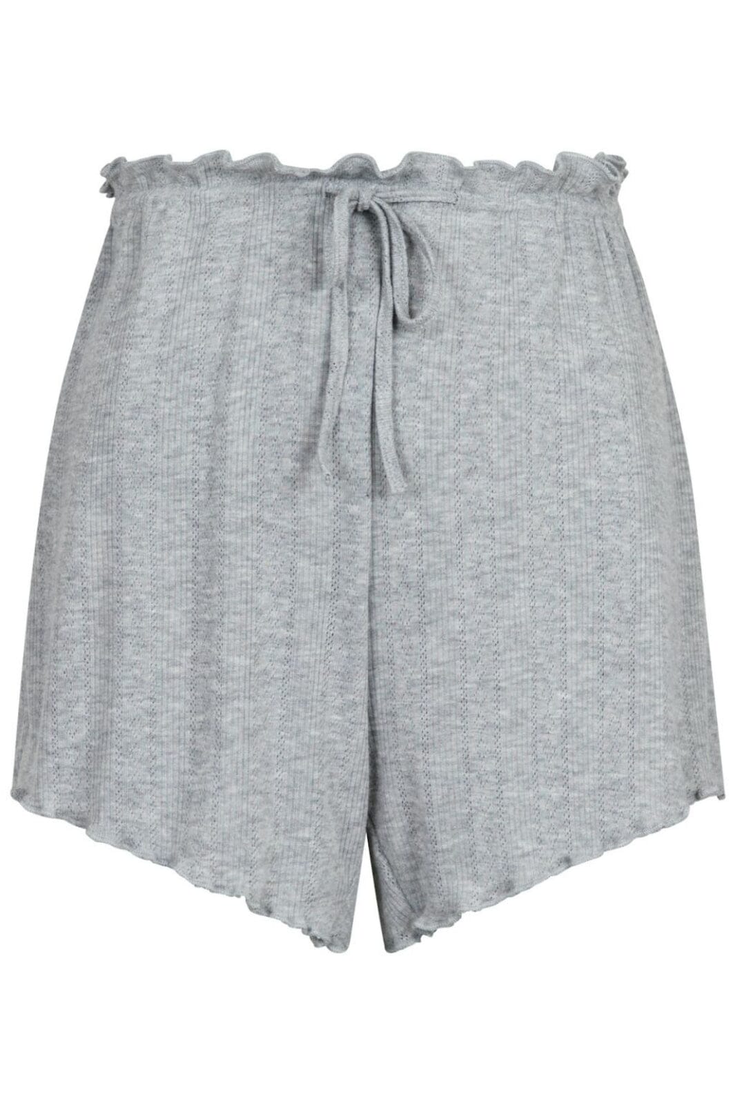 Neo Noir - Merritt Pointelle Shorts - Light Grey Shorts 