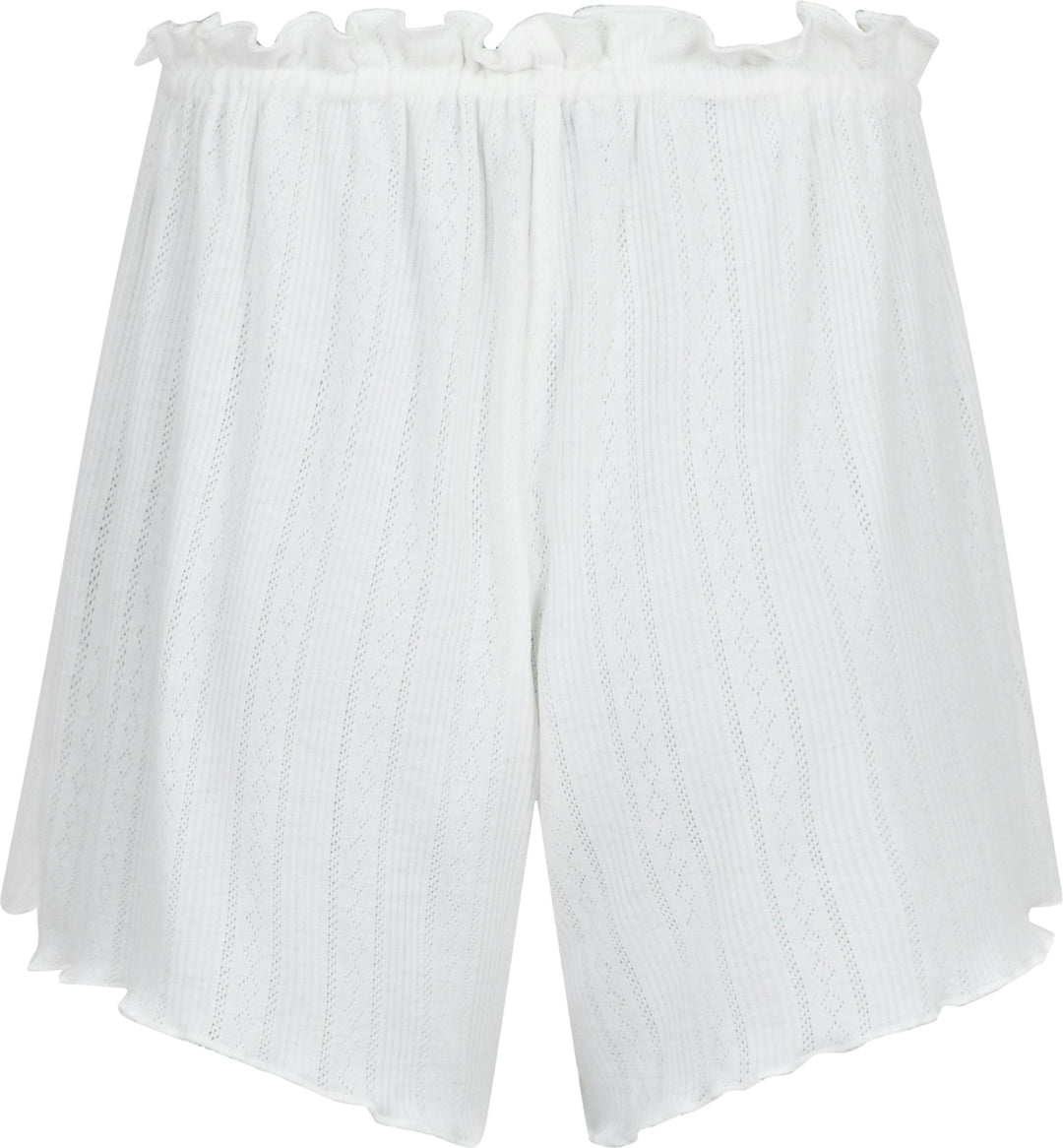 Neo Noir - Merritt Pointelle Shorts - White