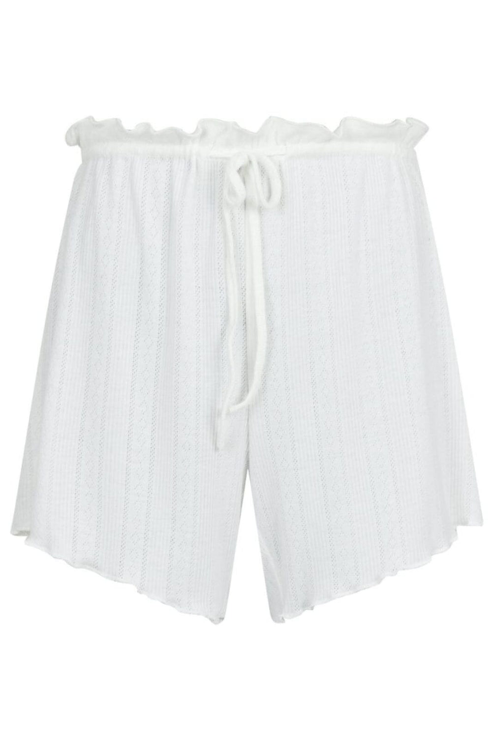 Neo Noir - Merritt Pointelle Shorts - White Shorts 