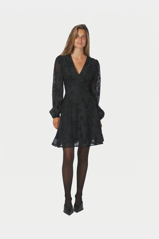 Neo Noir - Milly Embroidery Dress 170738 - 100 - Black