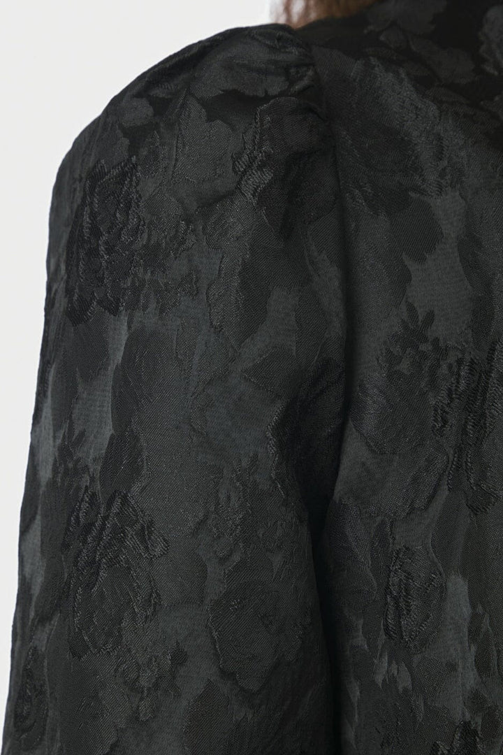 Neo Noir - Milly Flower Brocade Dress 171050 - 100 - Black