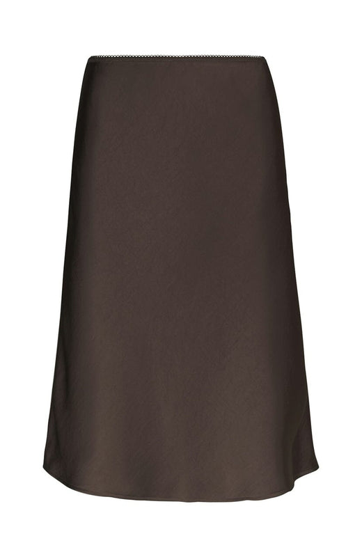 Neo Noir - Mindie Heavy Sateen Skirt 170112 - 676 - Dark Brown