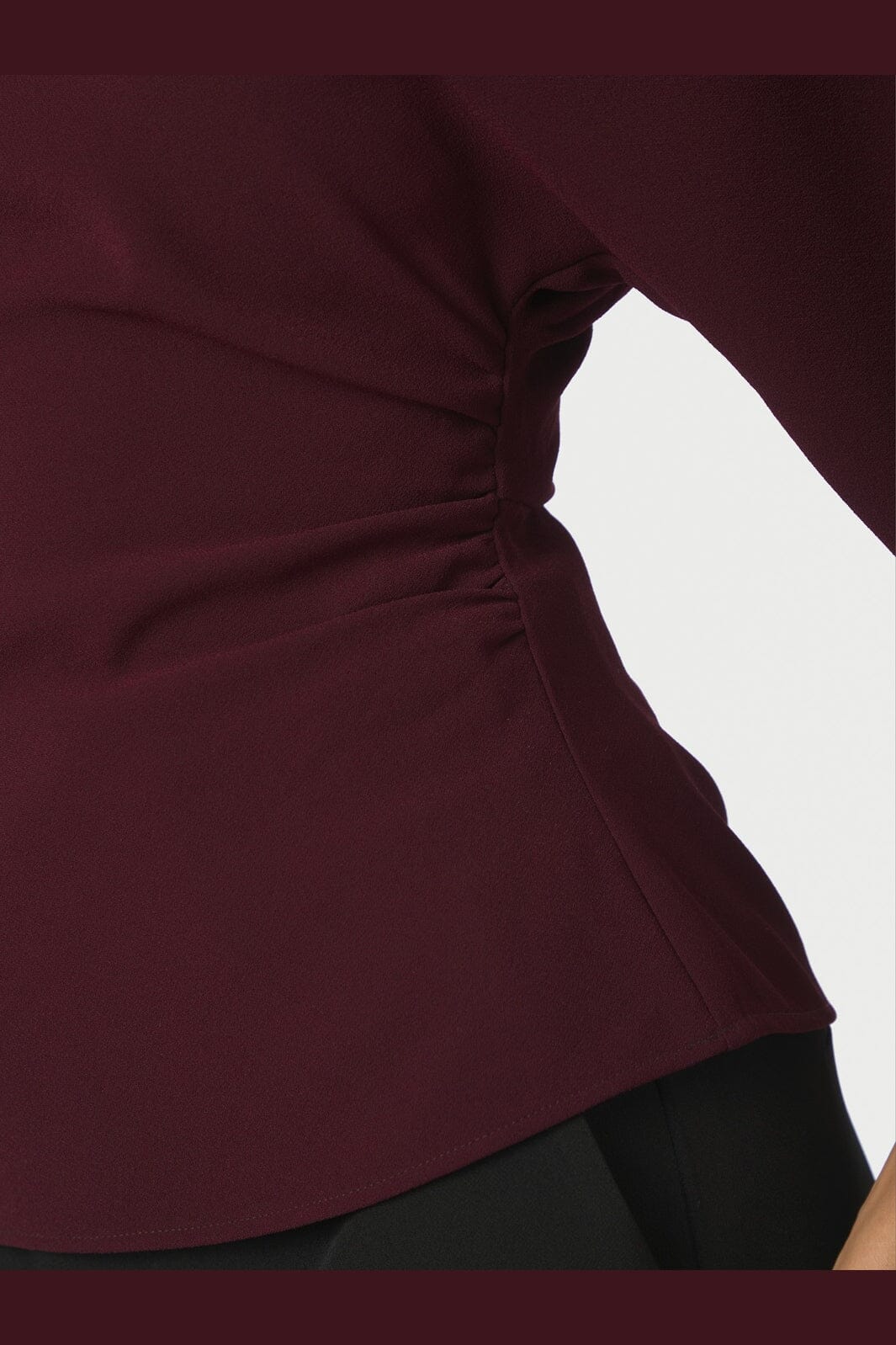 Neo Noir - Miriel Drape Blouse 170119 - 182 - Plum