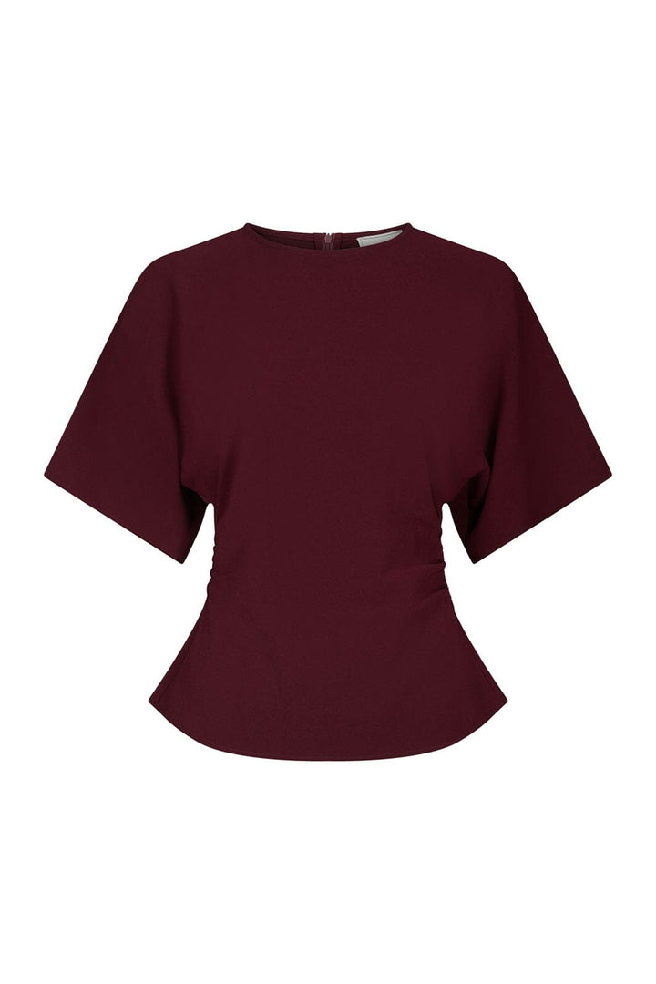 Neo Noir - Miriel Drape Blouse 170119 - 182 - Plum