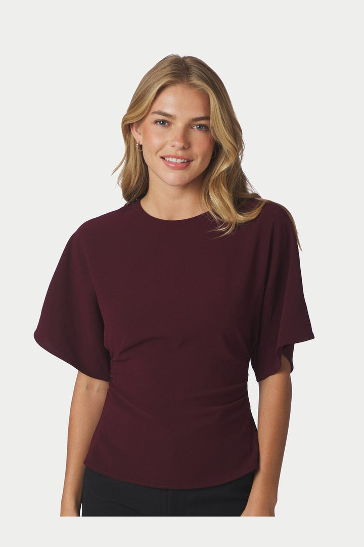 Neo Noir - Miriel Drape Blouse 170119 - 182 - Plum
