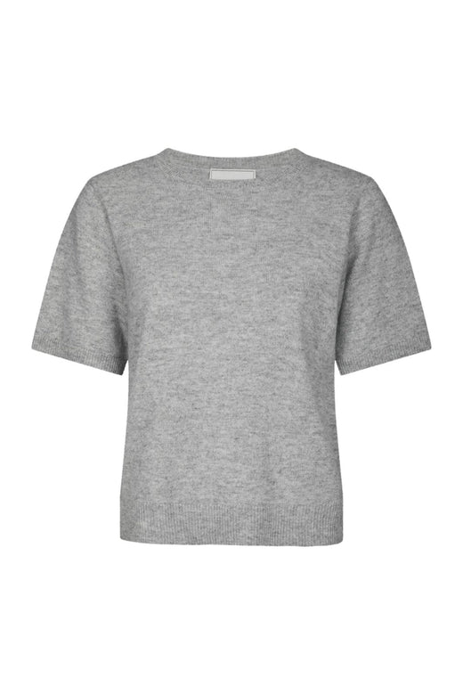 Neo Noir - Missy Wool Knit Tee 167772 - 133 - Grey Melange