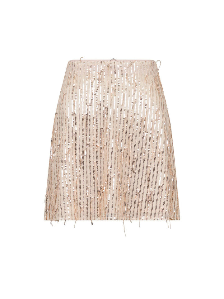 Neo Noir - Miva Sequins Skirt - Rose Gold Nederdele 