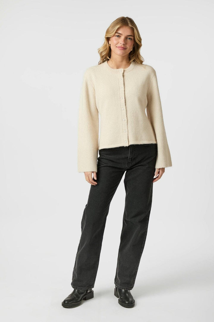 Neo Noir - Mixie Knit Cardigan 164837 - 124 - Ivory