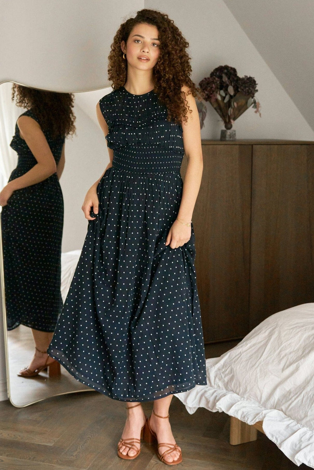 Neo Noir - Myrna Dot Dress 166384 - 100 - Black Kjoler 