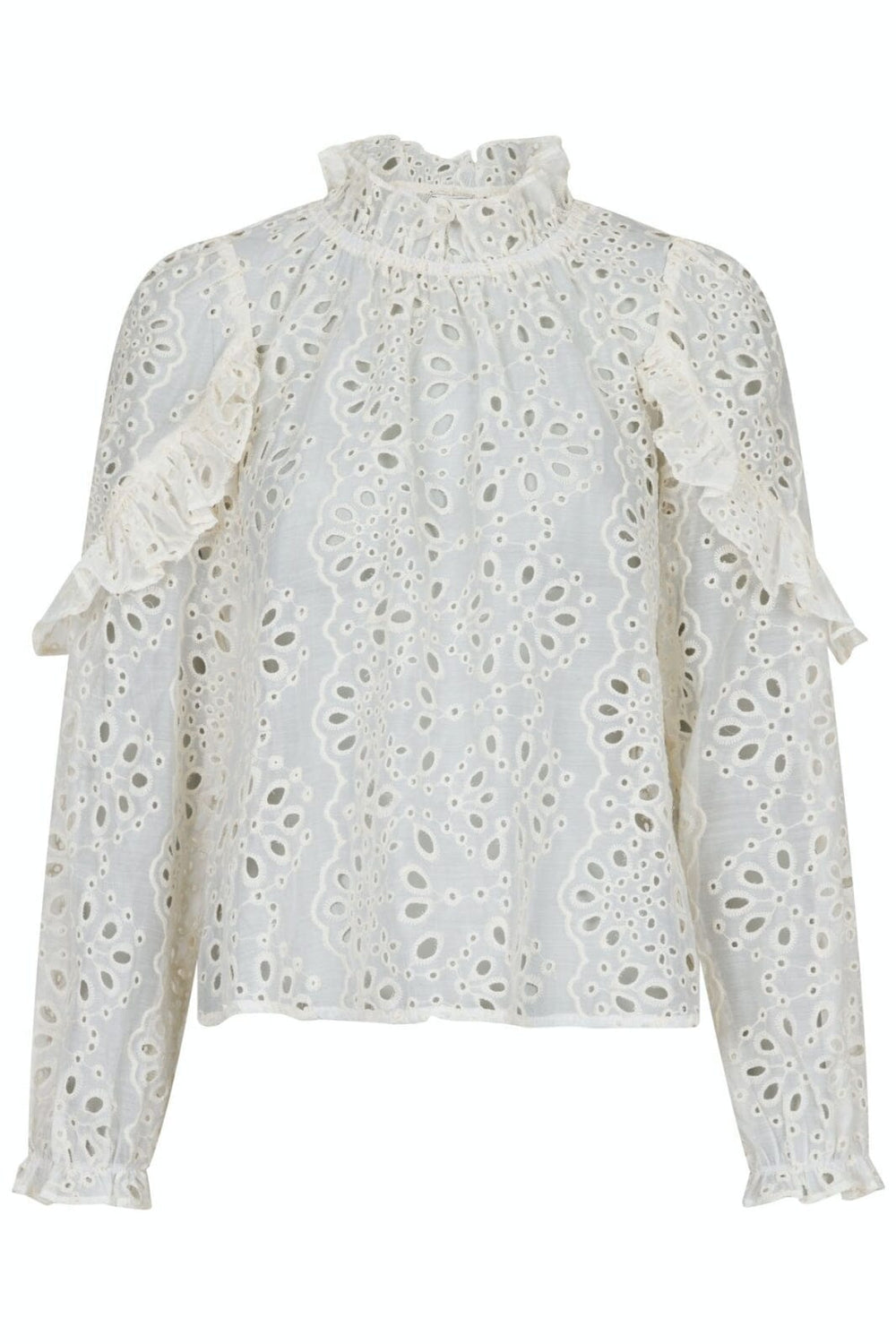 Neo Noir - Nadira Embroidery Blouse - Ivory Bluser 