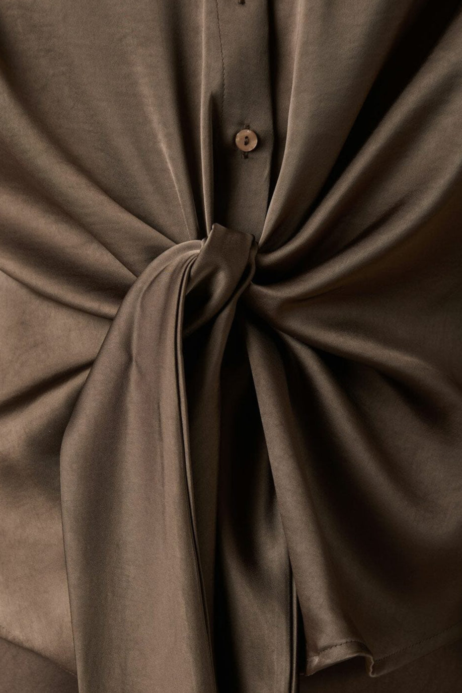 Neo Noir - Naja Satin Shirt 160801 - 676 - Dark Brown