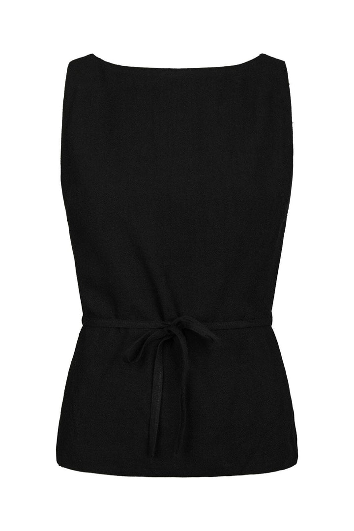 Neo Noir - Nassa Linen Top 165623 - 100 - Black