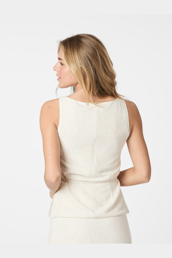 Neo Noir - Nassa Linen Top 165623 - 815 - Natural