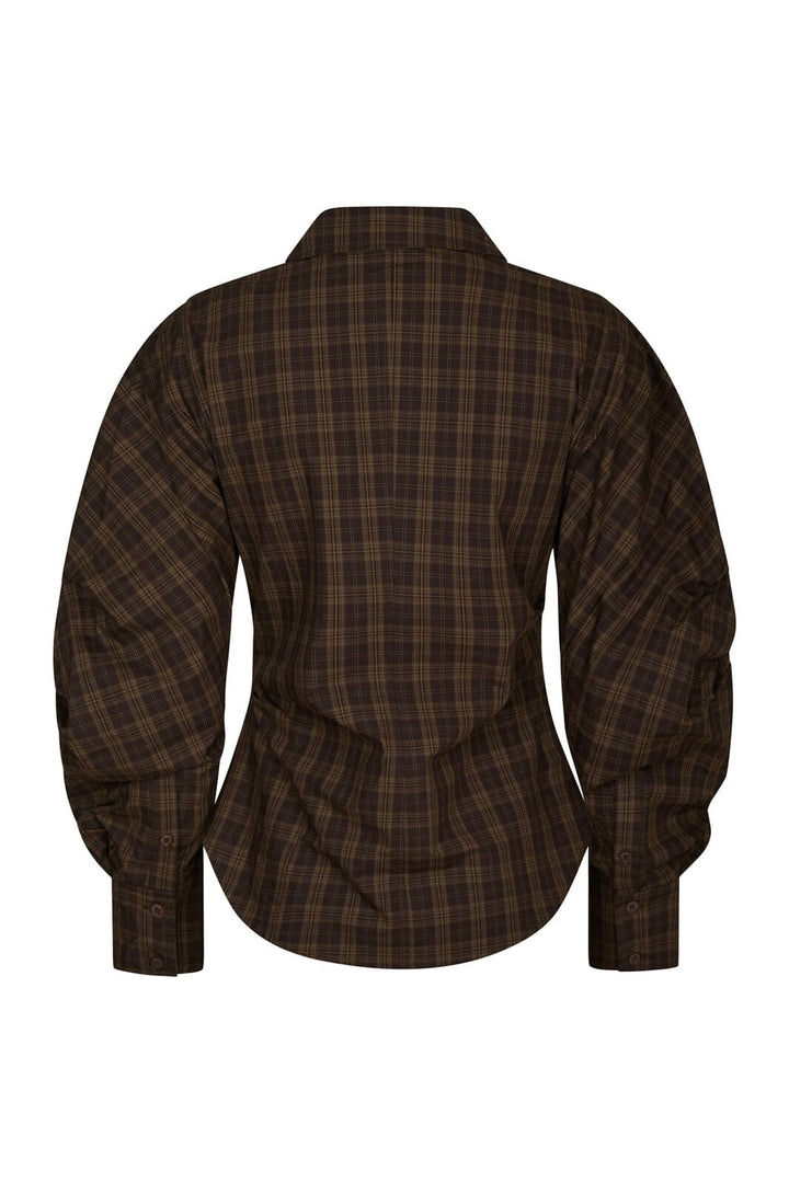 Neo Noir - Neoella Check Shirt 167459 - 676 - Dark Brown