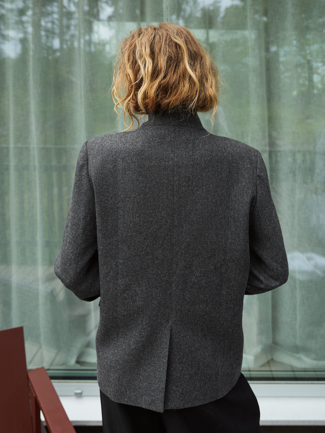 Neo Noir - Nerine Structure Twill Blazer 168580 - 132 - Antracit Jakker 