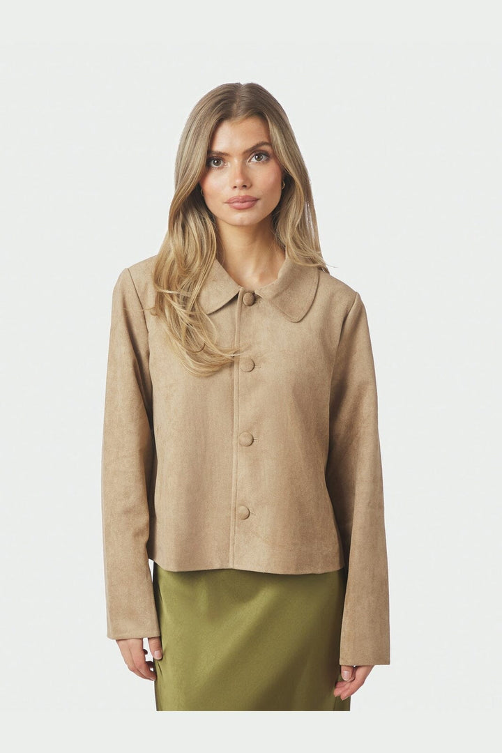 Neo Noir - Nilo Faux Suede Jacket 165954 - 213 - Sand