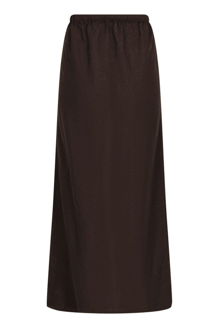 Neo Noir - Noa Linen Skirt 159936 - 676 - Dark Brown