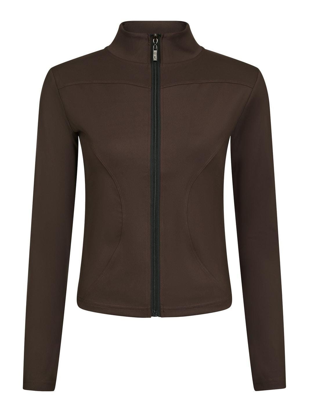 Neo Noir - Nolana Zip Blouse 167175 - 584 - Chocolate Brown Bluser 