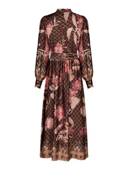 Neo Noir - Nova Botanical Border Dress 167258 - 100 - Black Kjoler 