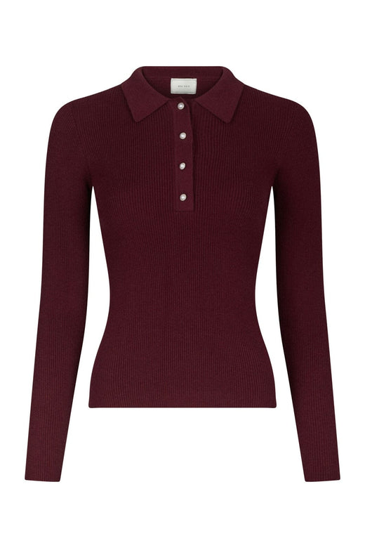 Neo Noir - Panama Knit Blouse 164017 - 682 - Wine