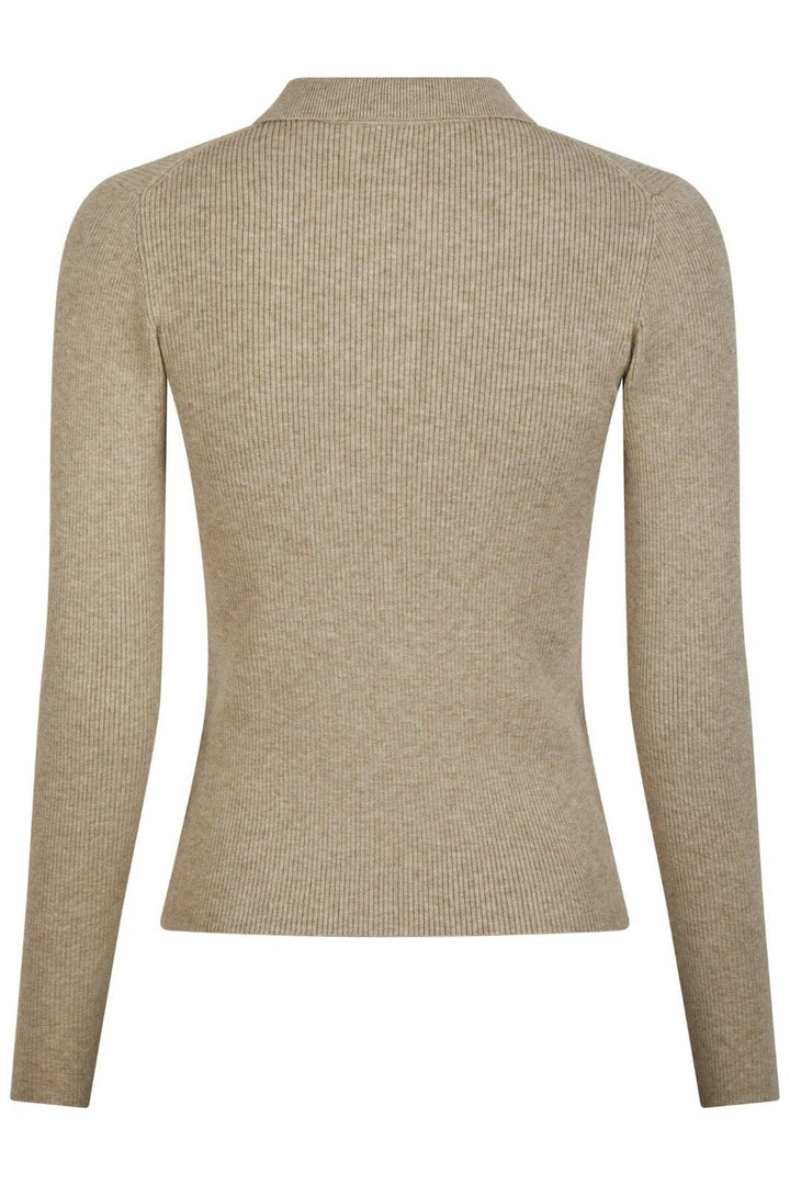Neo Noir - Panama Knit Blouse 164017 - 976 - Beige Melange